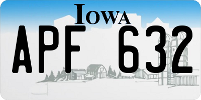 IA license plate APF632