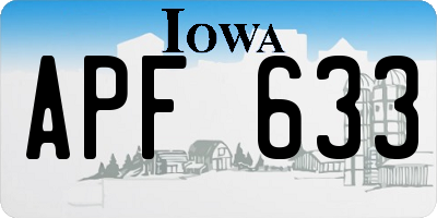 IA license plate APF633