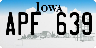 IA license plate APF639