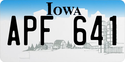 IA license plate APF641