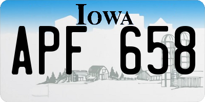 IA license plate APF658