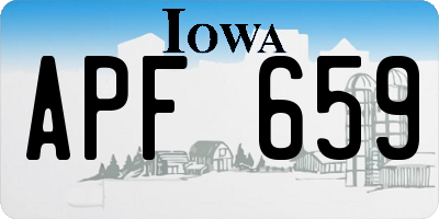 IA license plate APF659