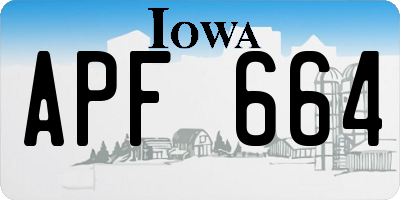 IA license plate APF664