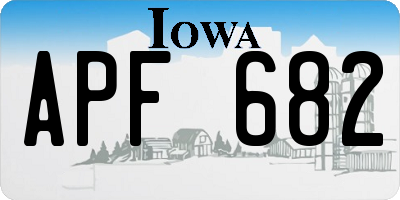 IA license plate APF682
