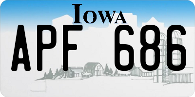 IA license plate APF686