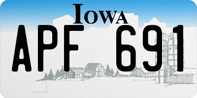 IA license plate APF691