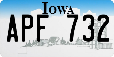 IA license plate APF732