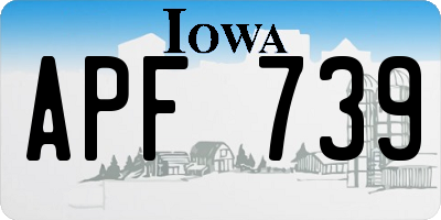 IA license plate APF739