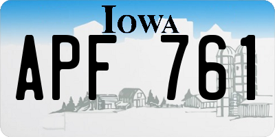 IA license plate APF761