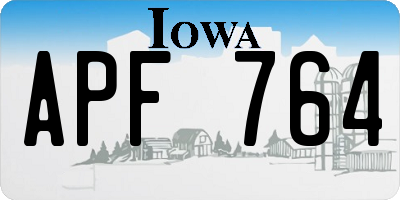 IA license plate APF764