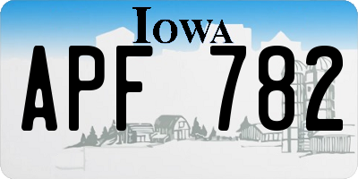 IA license plate APF782