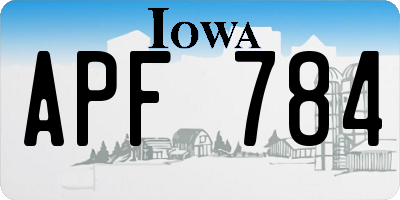 IA license plate APF784