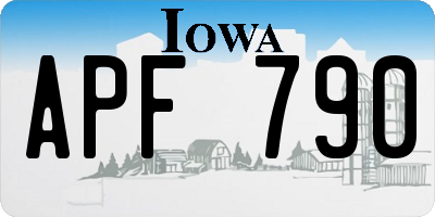 IA license plate APF790