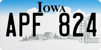 IA license plate APF824