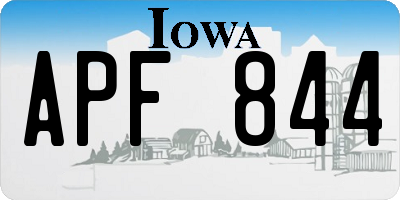 IA license plate APF844