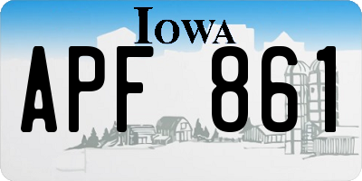 IA license plate APF861
