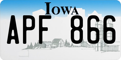 IA license plate APF866
