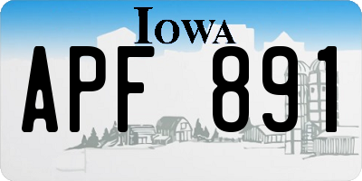 IA license plate APF891