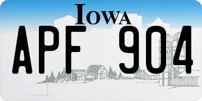 IA license plate APF904