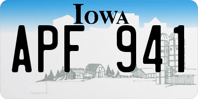 IA license plate APF941