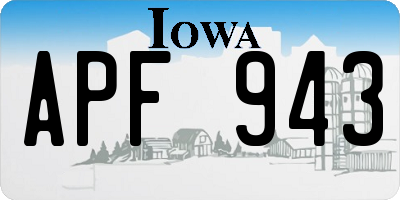 IA license plate APF943