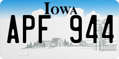 IA license plate APF944
