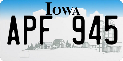 IA license plate APF945