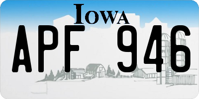 IA license plate APF946