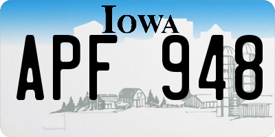 IA license plate APF948