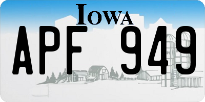 IA license plate APF949