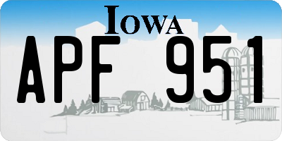 IA license plate APF951