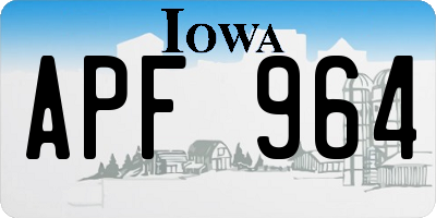 IA license plate APF964