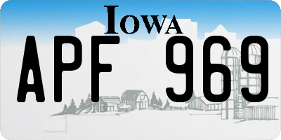 IA license plate APF969