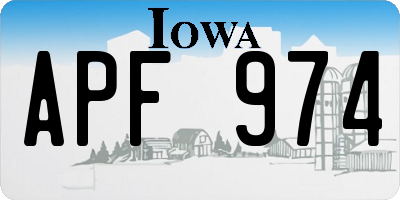 IA license plate APF974