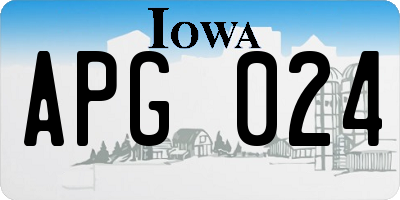 IA license plate APG024
