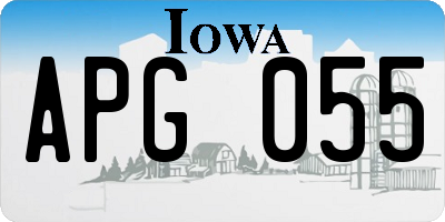 IA license plate APG055