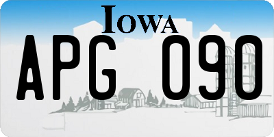 IA license plate APG090