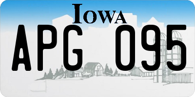 IA license plate APG095