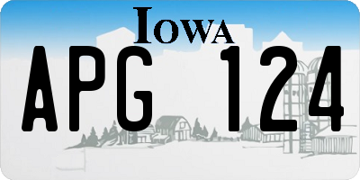 IA license plate APG124