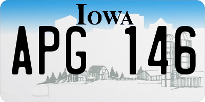 IA license plate APG146