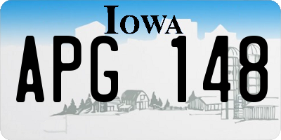 IA license plate APG148