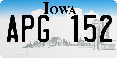 IA license plate APG152