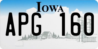 IA license plate APG160
