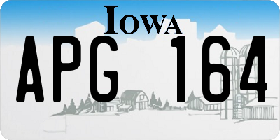 IA license plate APG164