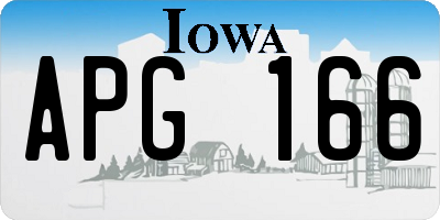 IA license plate APG166