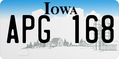 IA license plate APG168