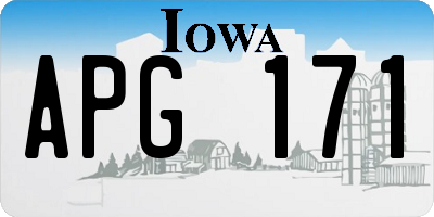 IA license plate APG171