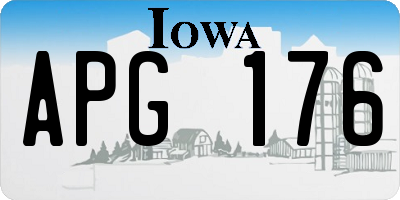 IA license plate APG176