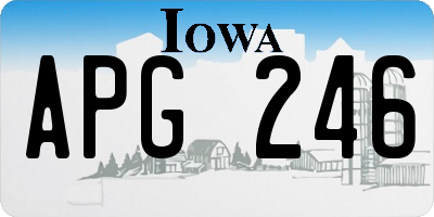 IA license plate APG246