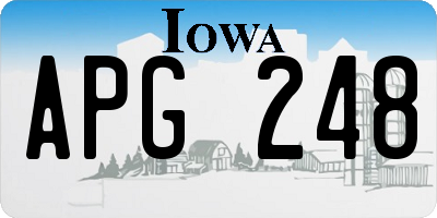 IA license plate APG248
